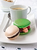 Macaroons with coffee