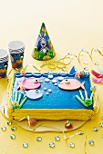 A sea-themed birthday cake for a child
