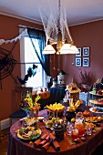 A festive Halloween table