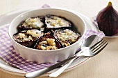 Baked Figs With Blue Cheese, selective focus