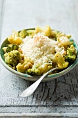 Couscous with vegetables of the cabbage family and chickpeas
