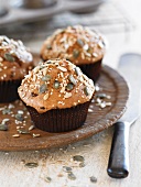 Wholegrain muffins with seeds