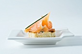 Crostini with smoked salmon and chive cream