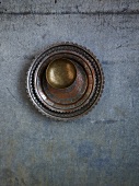 Oriental metal plate and brass bowl