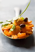 Carrots with oranges and olives