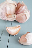 Garlic bulb with cloves removed