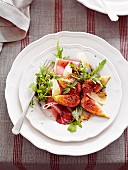 Grilled figs with prosciutto and Pecorino