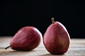 Two Dark Red Pears