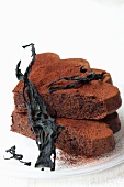 Chocolate cake with wakame