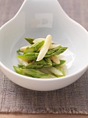 Asparagus salad in a bowl