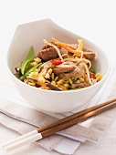 Fried rice with pork and vegetables (Asia)