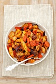 Roasted vegetables (potatoes, carrots, celeriac and red onions)
