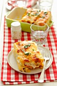 Cannelloni with carrots and leek in béchamel sauce