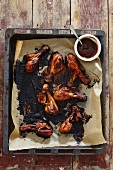 Memphis drumsticks with barbecue sauce