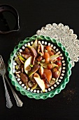 Mediterranean fruit salad with pistachios and dates