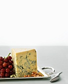 Stilton with grapes and walnuts