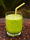 A green tea and spinach smoothie
