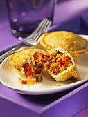 Empanada (pastry parcels) filled with pork and capers