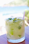 Caipirinha; Brazil's National Cocktail on an Outdoor Table