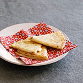 Quesadillas (tortillas filled with cheese, Mexico)