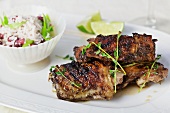 Sticky chicken with rice (Asia)