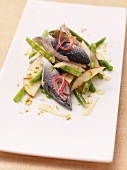 Pickled herring with apple and onions