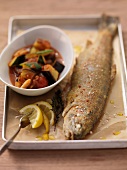 Roasted trout with ratatouille