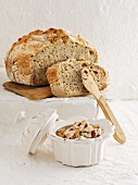 Sunflower seed bread with spread