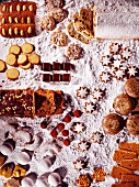 Assorted Christmas biscuits and stollen