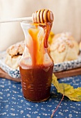 Homemade caramel sauce for apple dumplings