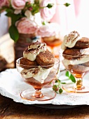 Tiramisu sundae with chocolate