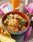 Saffron Rice with Raisins and Pine Nuts