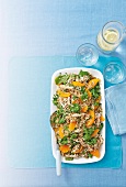 Reissalat mit Hähnchen und Orangen