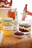 Homemade Edible Gifts in Jars; Preserves and Lemon Curd