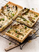 Pea, Little Gem, and Parmesan Tart