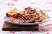 Grilled chicken breast with pineapple