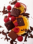 Schokolade und Früchte