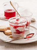 Rhubarb and ginger fool with shortbread