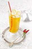 Spicy coconut and orange cocktail