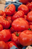 Beefsteak tomatoes on a market stall