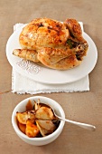 Chicken baked with lemon and onion