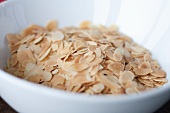 Slivered almonds in a bowl