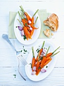 Glazed carrots with shallots