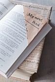 Bookmark & book cover made from newspaper