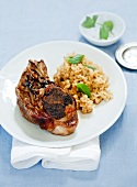 Lamb with bulgur and mint