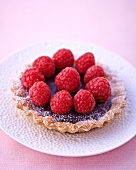 MIni Chocolate Tart and raspberries