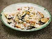 Risotto mit Zucchini, Speck & Parmesan