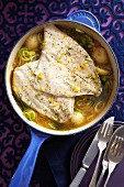 Fish stew with potatoes and leek