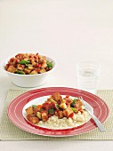 Tofu ratatouille with couscous