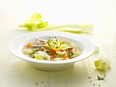 Chicken soup with celery